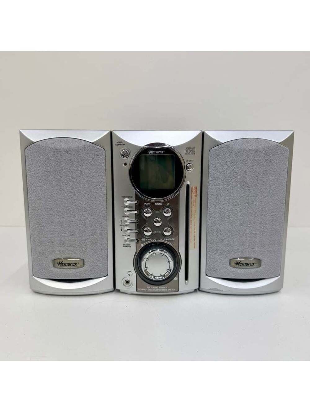 Memorex Mini Shelf Stereo System CD Player Tuner Color Changing Display Tested